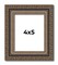 4x5 Sculpted Picture Frame with UV-Resistant Acrylic & Acid Free Backing, Available in 5 Finishes - Black, Blue, Gold, Silver, and White